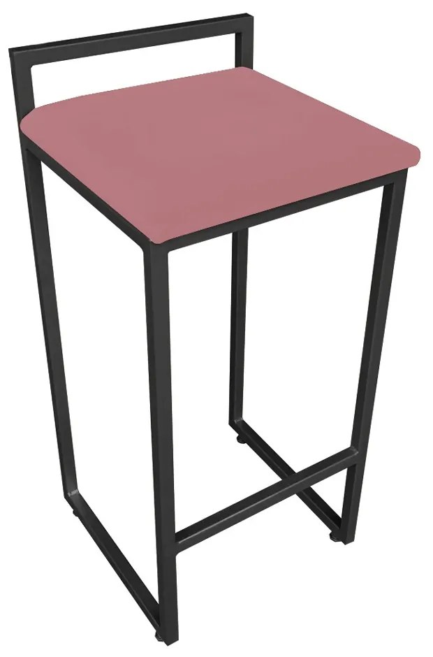 BANQUETA PIETRA SUEDE ROSE BASE PRETO DR