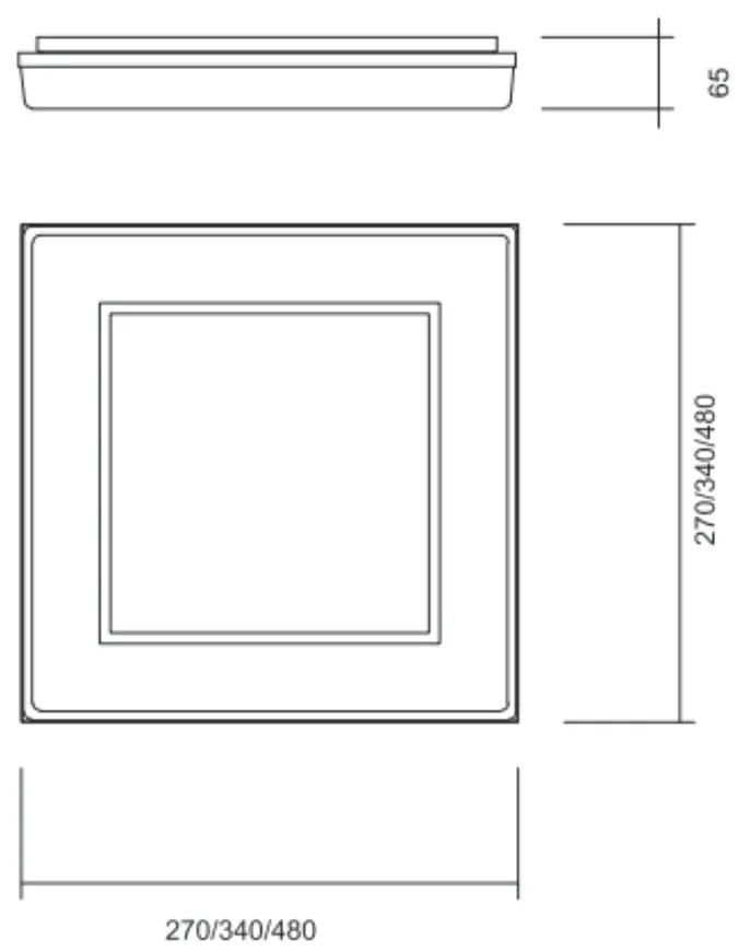 Plafon Vivaz 46X46Cm Led 36,8W Bivolt | Usina 19020/46 (TT-M Titânio Metálico, 4000k)