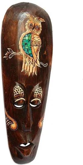 Máscara Decorativa Coruja Mosaico 50cm
