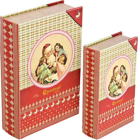 Caixa Livro com 2 Peças Santa Claus