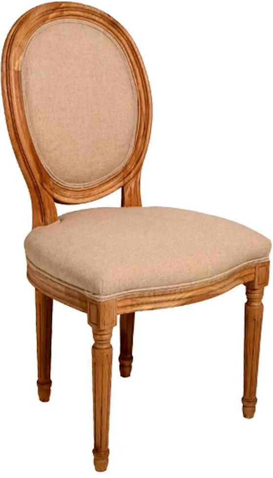 Cadeira Urbino de Madeira Carvalho Americano sem Braço Assento e Encosto de Linho