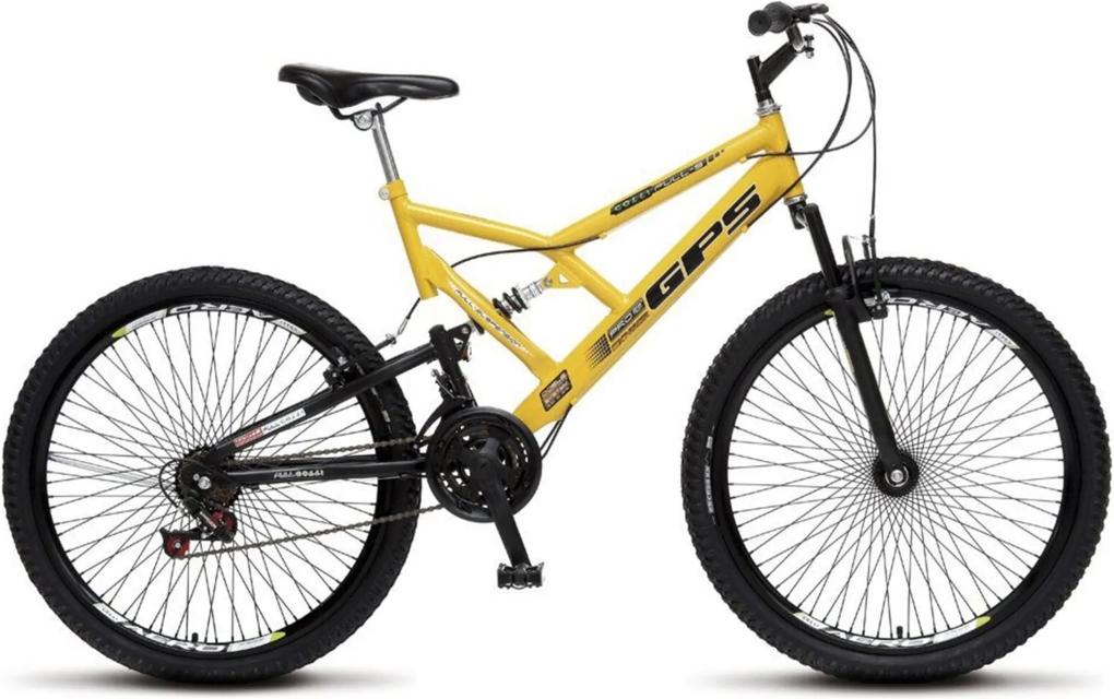 Bicicleta Colli Bikes Aro 26 Full-s GPS 72 Raias Amarelo