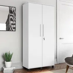 Armário Multiuso 2 Portas Com Rodízios Gold G03 Branco - Mpozenato