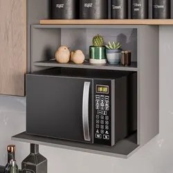 Suporte Micro-Ondas Forno Armário Aéreo 60cm 1 Prateleira Aura M24 Gra