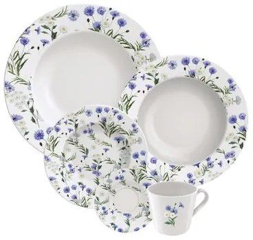 Aparelho de Jantar Tramontina Ana Alice em Porcelana Decorada 20 Peças