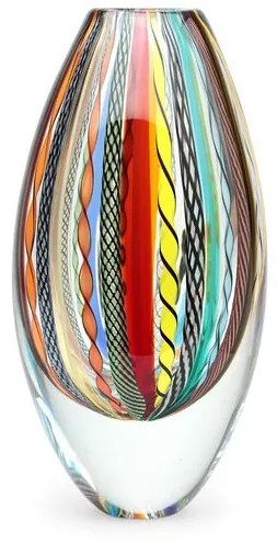 Vaso 208 MS Hippie Murano Cristais Cadoro