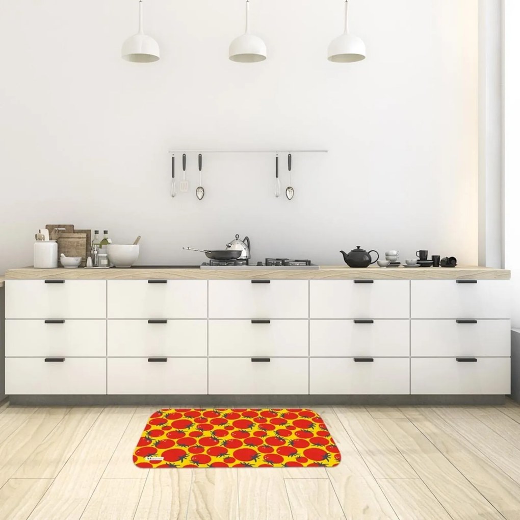 Tapete de Cozinha Mdecore Tomate Amarelo 40x60cm