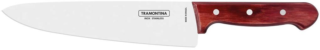 Faca Tramontina para Carne 10" em Aço Inox e Cabo Vermelho Polywood - Tramontina  Tramontina