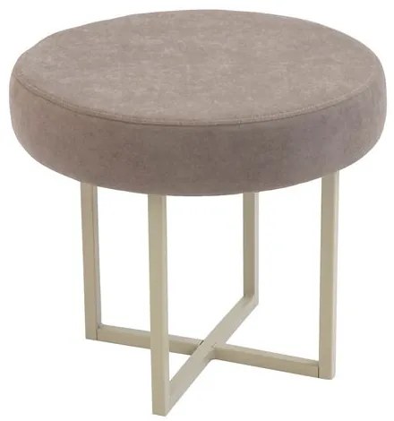 Pufe Nhac Bola Sarja Gruta Aço Taupe 45cm - 73894 Sun House