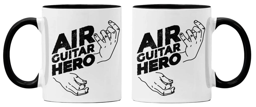 Kit Copo Viagem e Caneca Air Guitar Hero Rock