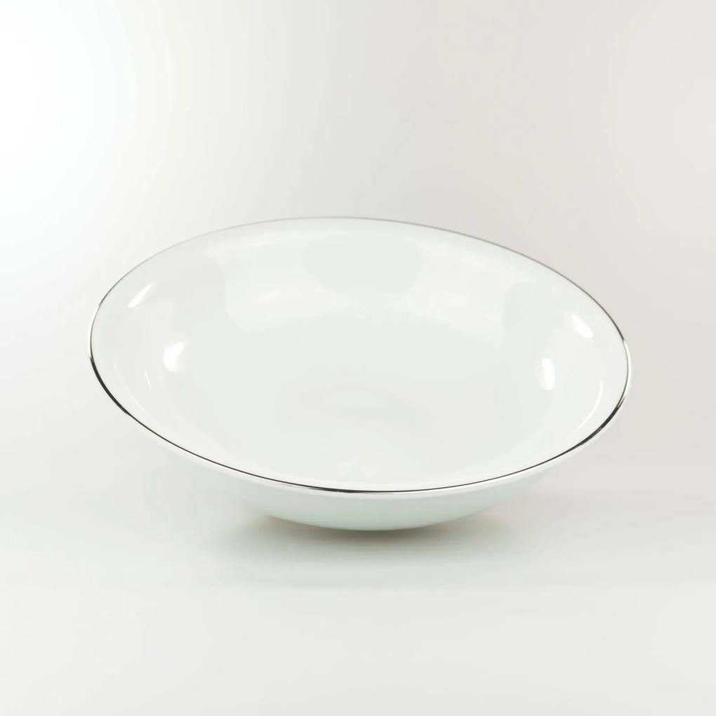 Saladeira 24 cm Porcelana Schmidt - Dec. Filetado Prata Itamaraty