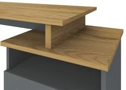 Mesa Escrivaninha Estilo Industrial Flex Lux A06 Olmo/Grafito - Mpozen