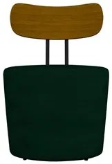 Kit 2 Poltronas Decorativas Redondas 53cm Le Moon M22 Veludo Verde - M