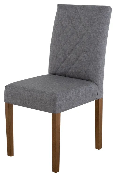 Cadeira de Jantar Estofada Beliz Capuccino Fosco - Wood Prime 33452