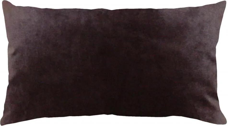 Capa de Almofada Retangular Veludo Marrom 60x30cm