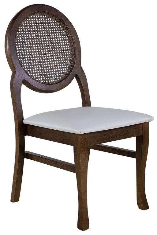 Cadeira de Jantar Medalhão Contemporânea - Wood Prime 54203 Liso