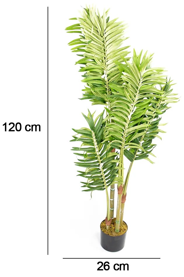 Palmeira Planta Artificial Decorativa Areca Verde 120x26 cm - D'Rossi