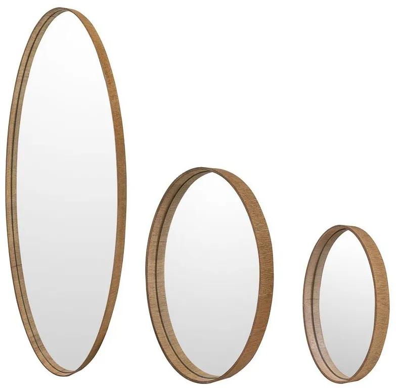 Conjunto 3 Espelhos Oval Xian - FT 46066