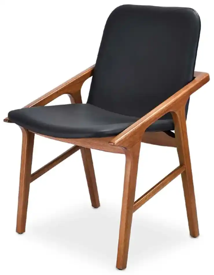 Cadeira Tramontina Çairé Ritmo em Madeira Tauari com Estofado Preto de  Qualidade em Promoção