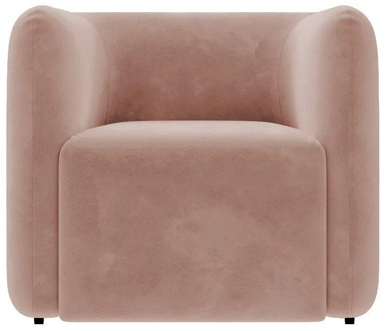 Poltrona Sala de Estar Decorativa Laguna Veludo K01 - D'Rossi - Rose