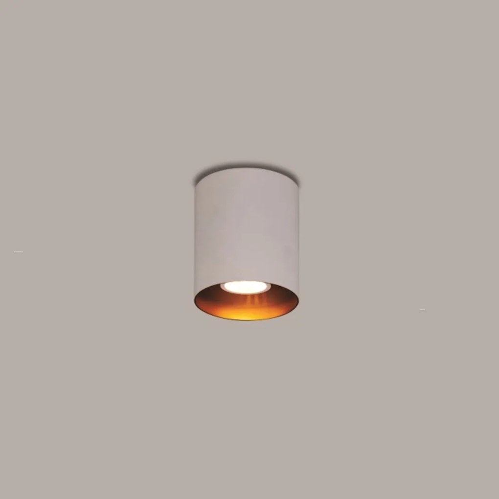 Plafon Ducto Ø10X13Cm 1Xmr16 Gu10 | Usina 16255/13 (GF-M Grafite Metálico)