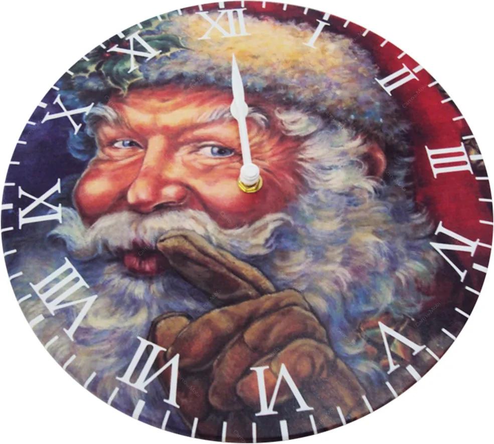 Relógio de Parede Caveira Flor Colorida em MDF - 28 cm