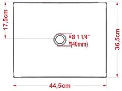 Cuba Pia de Apoio para Banheiro Retangular Milla ML44W C08 Branco - Mp