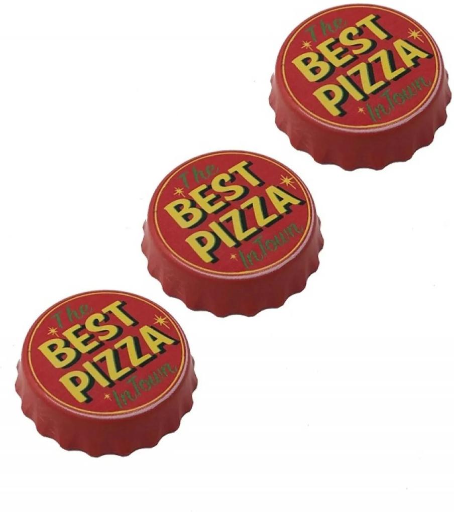 Abridor de Garrafa Tampinha e Imã Personalizado Best Pizza