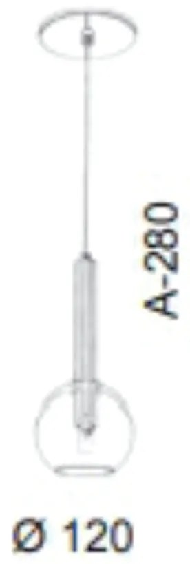 Pendente Globo Aberto Ø12X28Cm 1 X G9 Metal E Globo Ø12Cm |Old Artisan... (BRANCO, AMBAR)