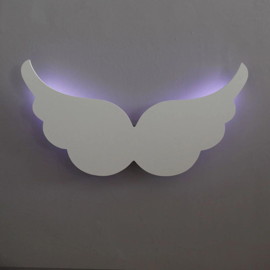 Asa de Anjo Luminária MDF Branca com LED de Luz Fria