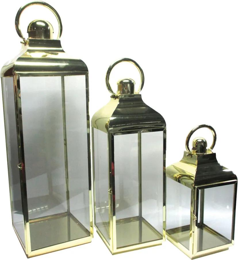 lanterna decorativa CLARIDADE metal e vidro 3pçs Ilunato WI0027