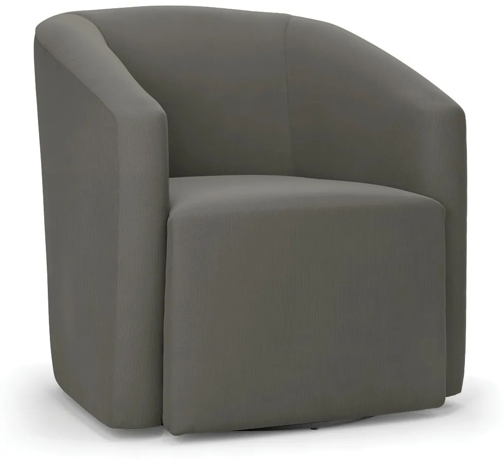 Poltrona Decorativa Base Giratória Stella Max Suede D03 - D'Rossi - Grafite