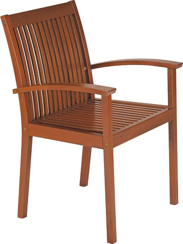 Cadeira com Braços Fitt Fixa de Madeira Terrazzo Fitt Marrom - Tramontina