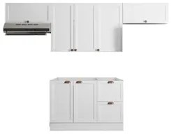 Armário de Cozinha Modulado 4 Peças Sem Tampo CJ10 Duna P09 Branco - M