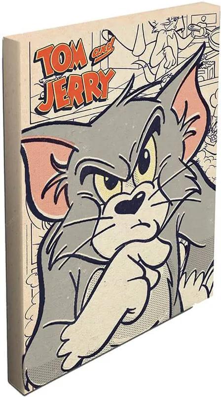 Tela Hanna Barbera Tom And Jerry Mad Cat Cinza - Urban - 70x50 cm