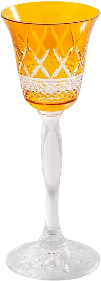 Taça de Cristal 60ml Amarela Lodz