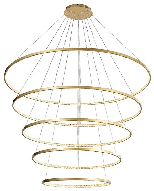 Pendente Led Aluminio Dourado 157w 3000k Milano