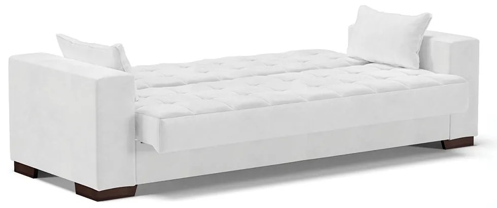 Sofá Cama Casal 3 Lugares 210cm Lisboa Corano  D03 - D'Rossi - Branco