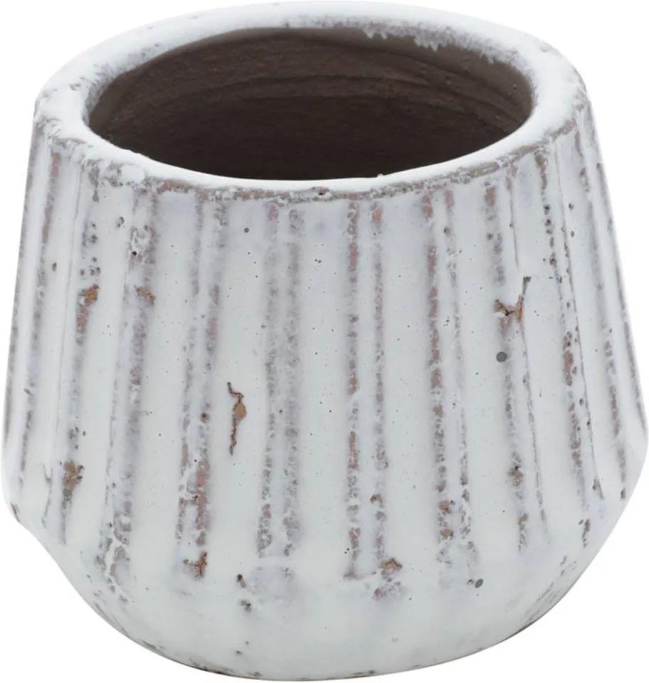 Vaso Decorativo de Porcelana Branco Lind P