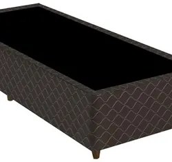 Base Para Cama Box Solteiro 88cm Poliéster Bordado New York Marrom - G