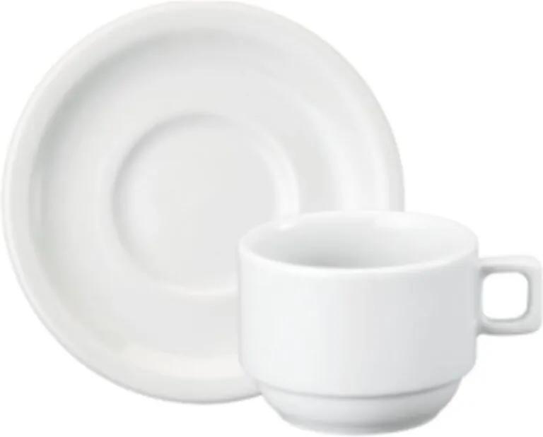 Xicara Café com Pires 100 ml Porcelana Schmidt - Mod. Protel