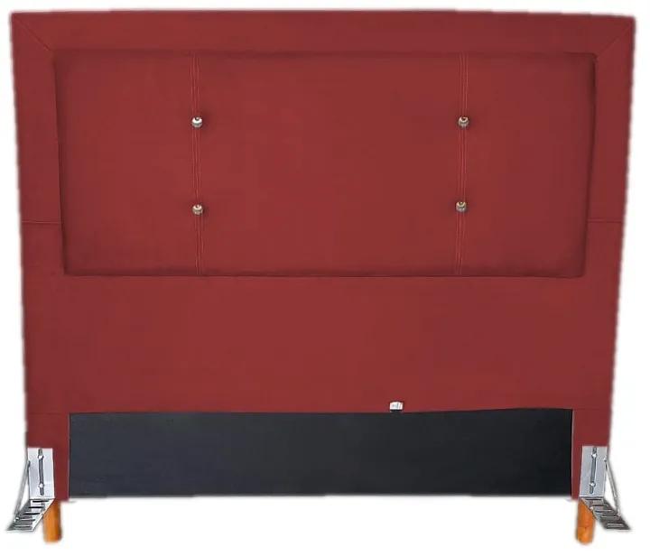 Cabeceira Cama Box Queen 160cm Caribe Suede Vermelho - Sheep Estofados - Vermelho