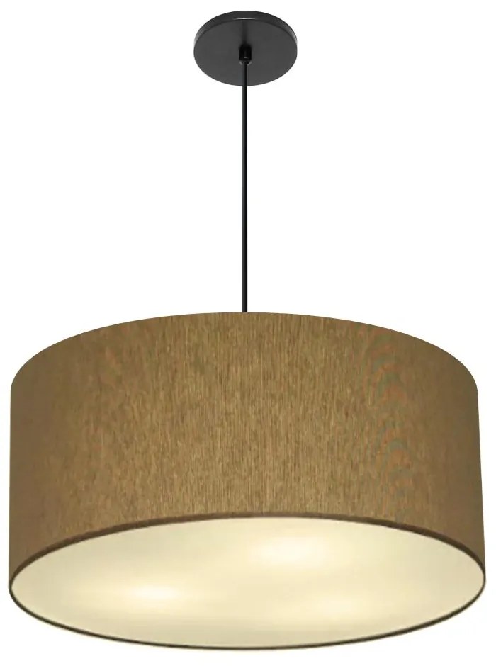 Lustre Pendente Cilíndrico Vivare Free Lux Md-4386 Cúpula em Tecido - 50X25