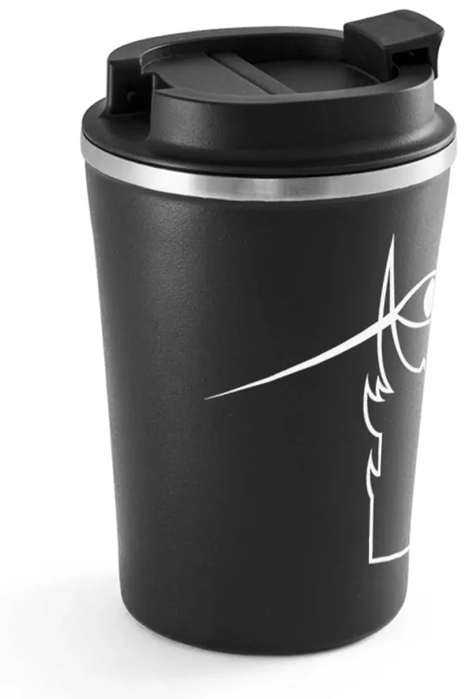 Copo Térmica Chá Café e Cerveja 470ml Olho de Sauro Prisma Cores - Preto