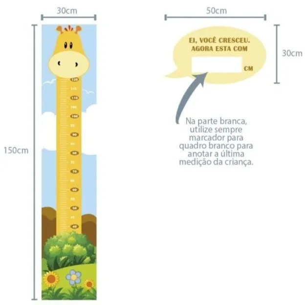 Régua de Crescimento Girafa