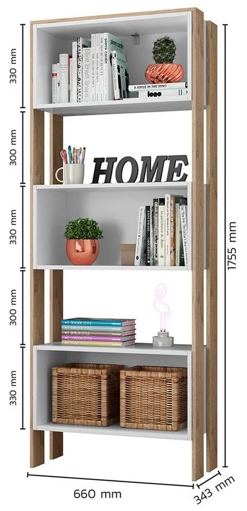 Livreiro Estante com Nicho Zoe Q01 - ADJ Decor