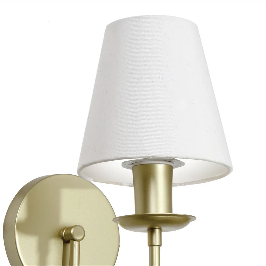 Arandela Cordoba 30X14X25Cm Metal Alumínio E Cúpula Tecido 01Xe27 G45... (LUNA / ROSE FOSCO)