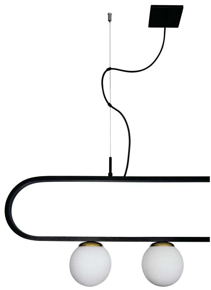 Pendente Dama 150X30Cm 3Xg9 / Cabo Aço Chumbador + Cabo Rayon / Globo... (OL-F - Verde Oliva Fosco, FOSCO)