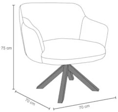 Kit 2 Poltronas Decorativas Giratórias Base Giromad Madeira Jade Linho