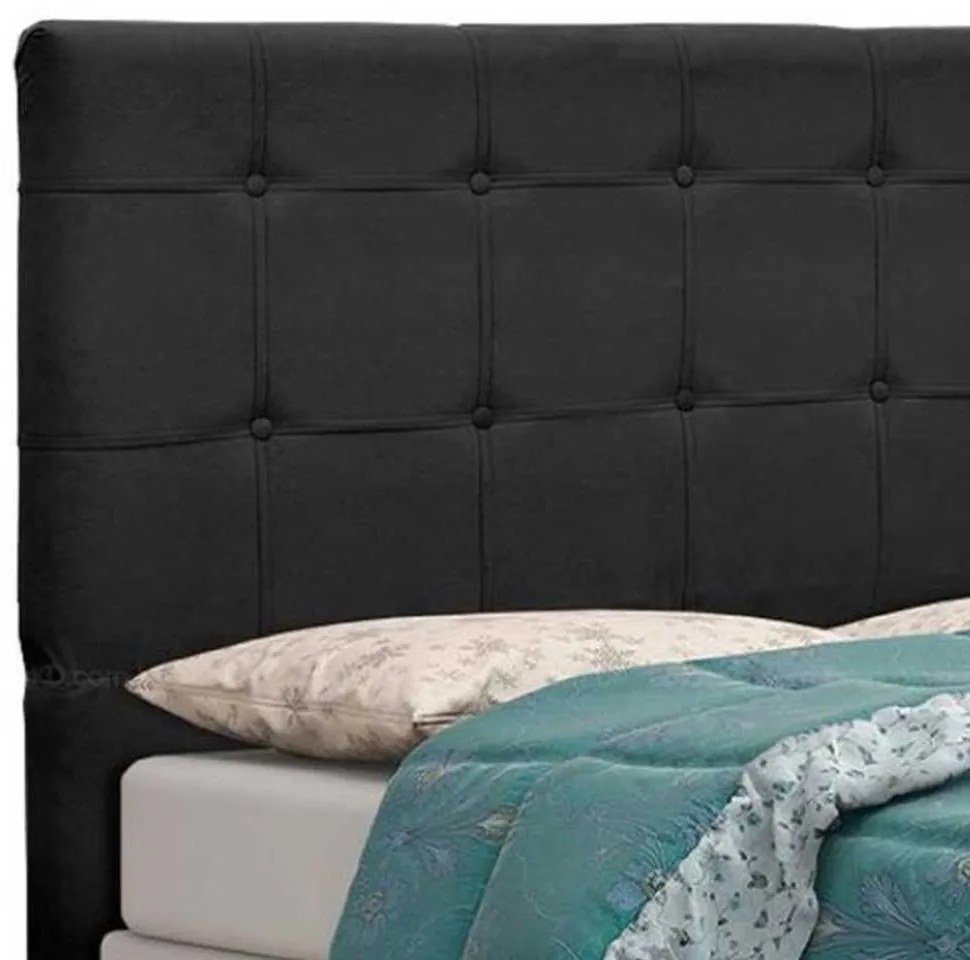 Cabeceira Tóquio para Cama Box Solteiro 100 cm Suede Preto D'Rossi